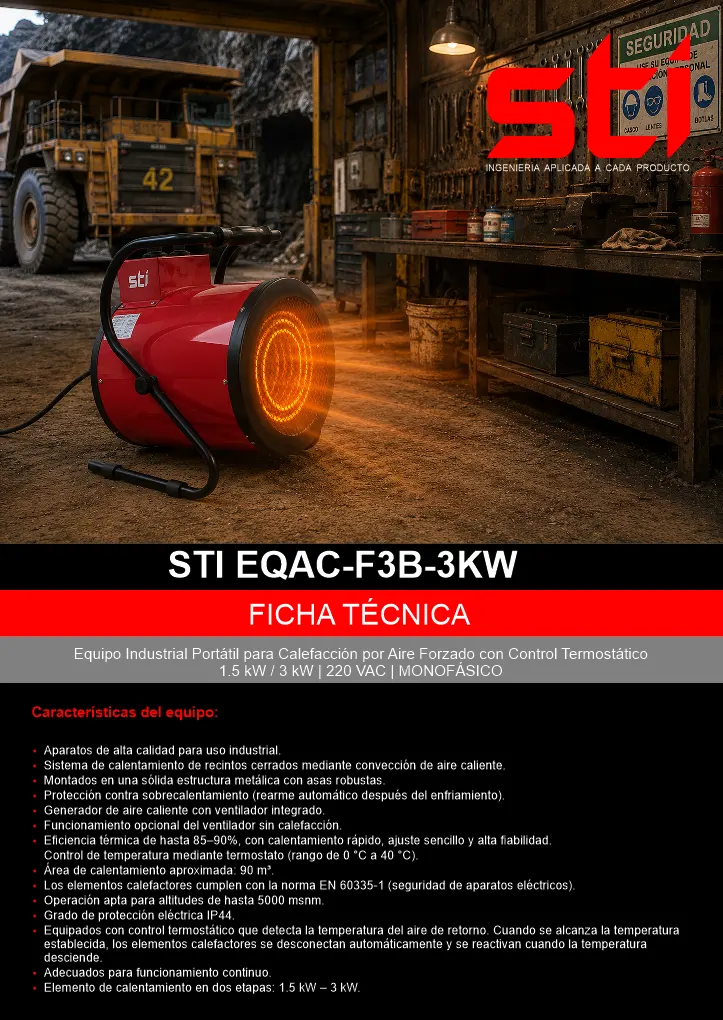 PDF Ficha Técnica STI EQAC-F3B-3KW